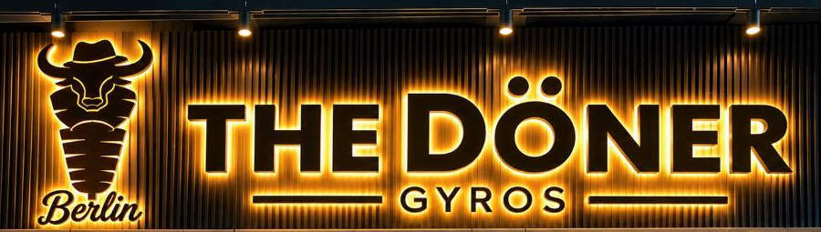 THE DÖNER GYROS Berlin — ravintolan kyltti